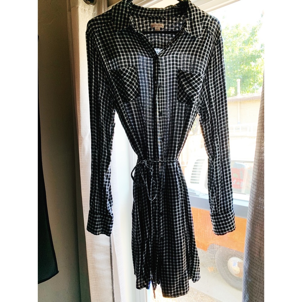 Medina // Shirt Dress // Black and White